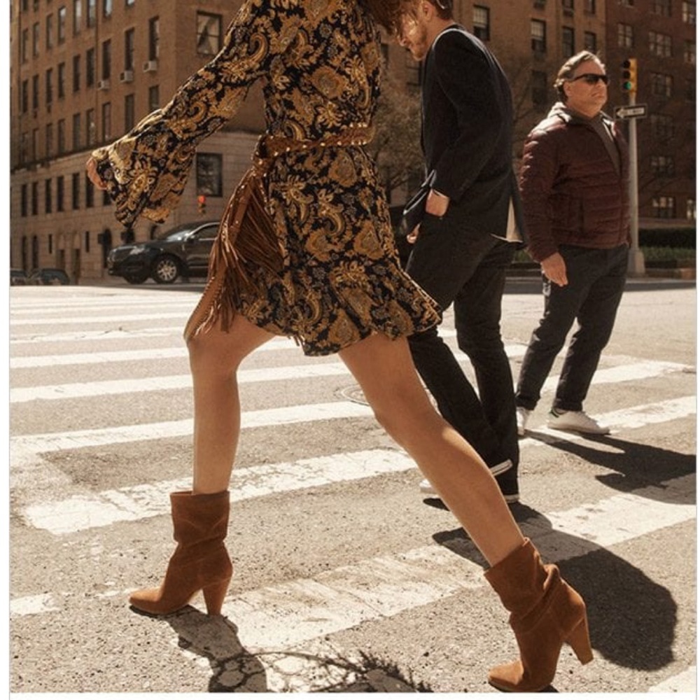 MICHAEL Michael Kors 70s DIVIA BOOT Brown Suede Boot Size 7.5 new in Org Box
